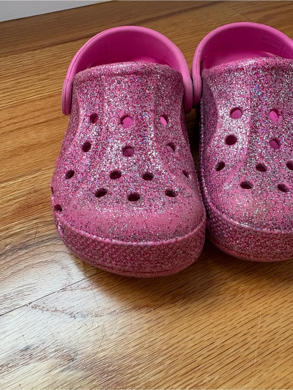 CROCS Kids Sparkle Pink Clog Sandals